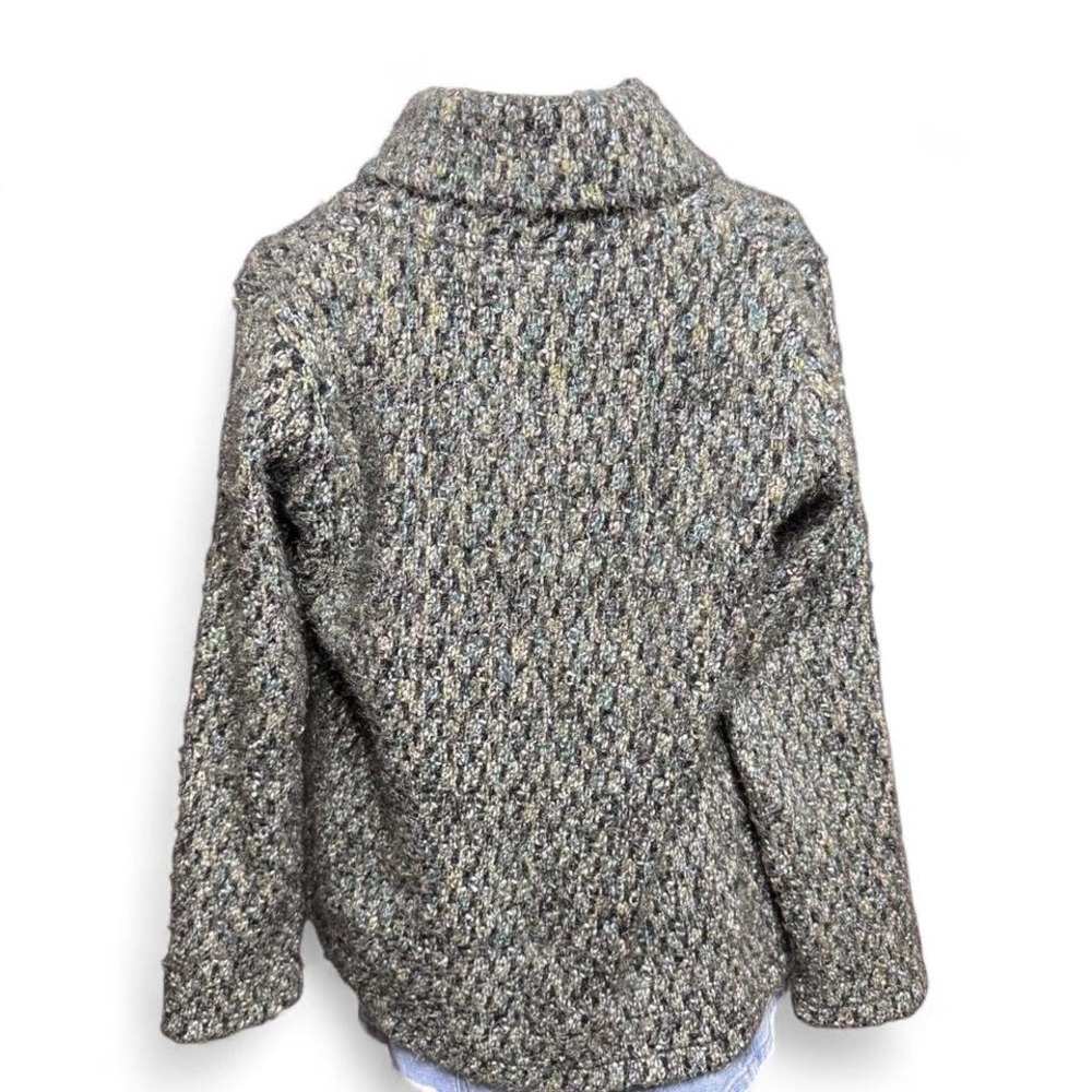 Vintage Carole Little Poncho Sweater Cardigan Knit Wool Fall Academia Layering - Picture 4 of 5